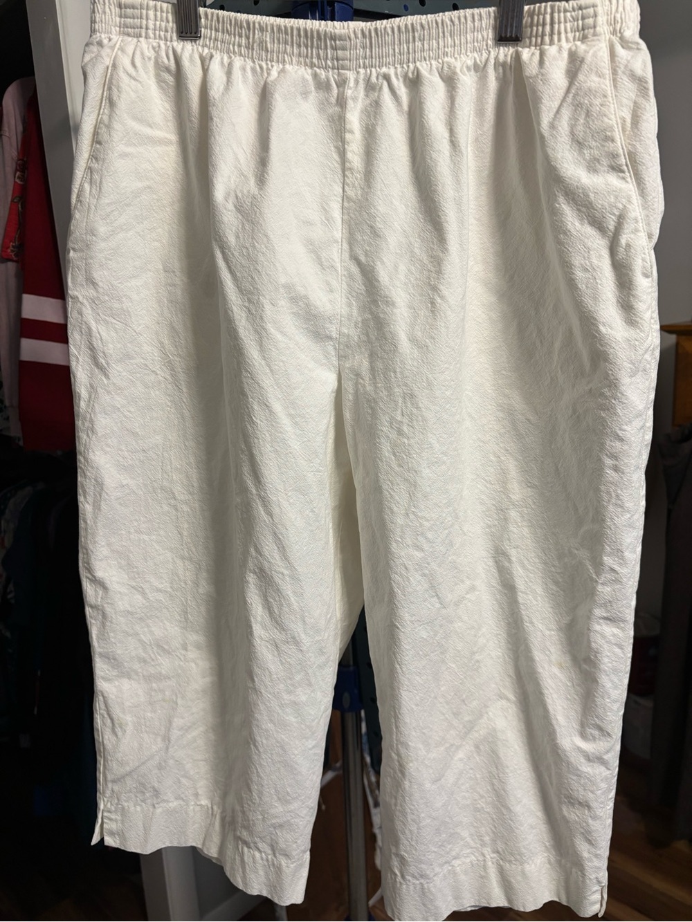 Alfred Dunner Cream Elastic-Waist Capris